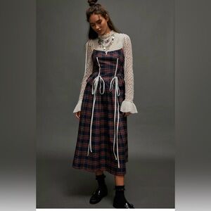 Free‎ People | Eliza Faulkner | Tessa Checks Dress | Blue Plaid | Size XS